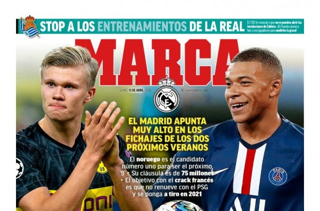 Une de marco sur l'intérêt du Real pour Mbappé et Haaland