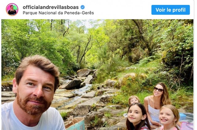 Villas-Boas en pique nique avec sa famille au portugal