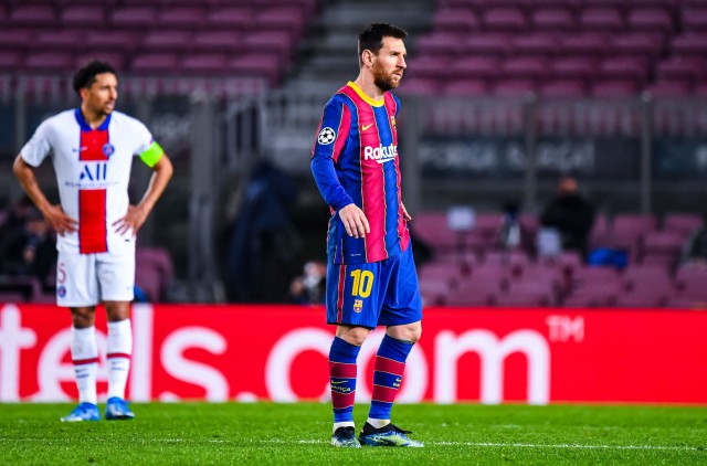 Lionel messi lors de Barça-PSG