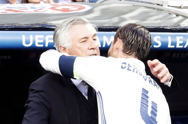 carlo ancelotti et sergio ramos