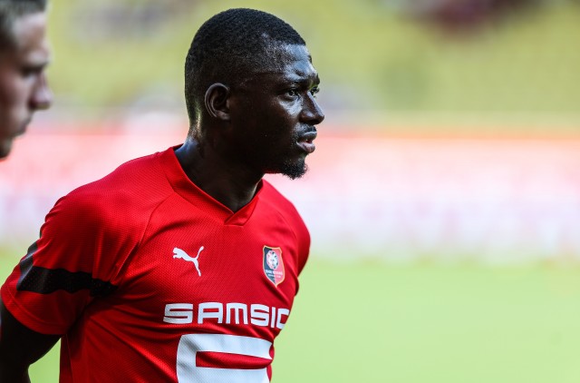 Hamari Traoré sous les couleurs du Stade Rennais face à l'AS Monaco