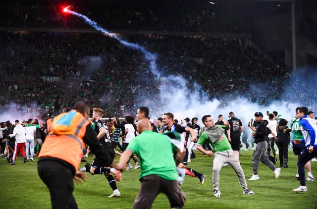 Les Ultras Stéphanois responsable des violents incidents lors du match contre l'AJA