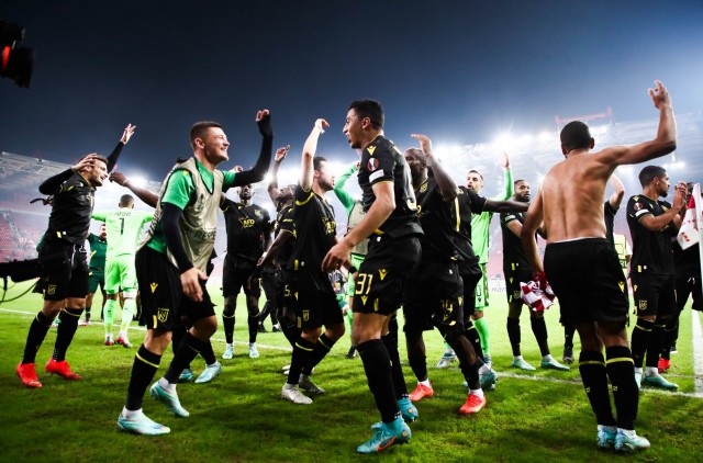 La joie des joueurs du FC Nantes après leur qualification hier soir.