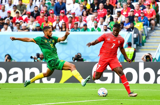 Breel Embolo buteur avec la Suisse face au Cameroun.
