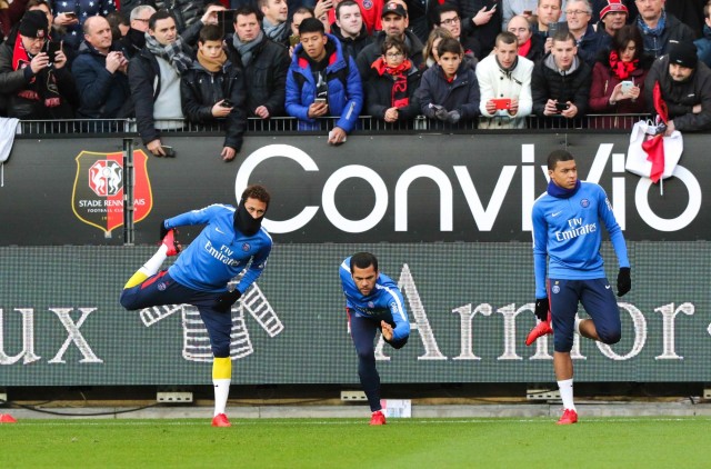 Daniel Alves en compagnie de Neymar et Mbappé au PSG.