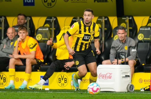 Raphaël Guerreiro sous le maillot du Borussia Dortmund