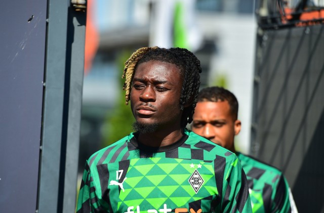 Manu Koné sous les couleurs du Borussia Monchengladbach.
