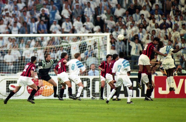 Le but de Basile Bolt face à Milan en 1993.