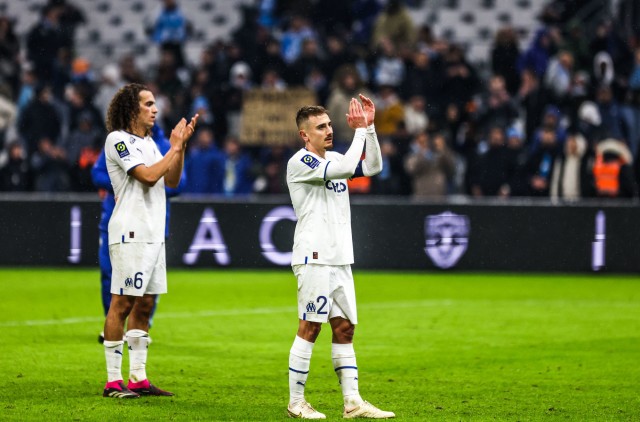 Valentin Rongier et Mattéo Guendouzi sous le maillot de l'OM