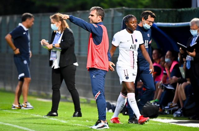 Didier Ollé-Nicolle et Kadidiatou Diani au PSG.