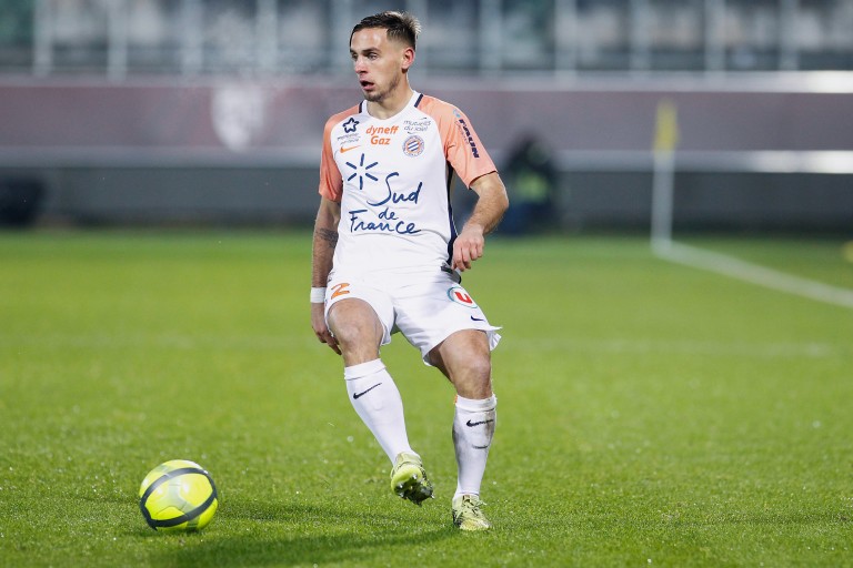 Ruben Aguilar (Montpellier HSC) proche de l'AS Monaco.