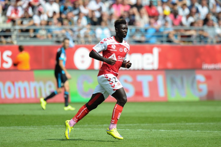 Grejohn Kyei, attaquant du Stade de Reims, prêté au RC Lens.