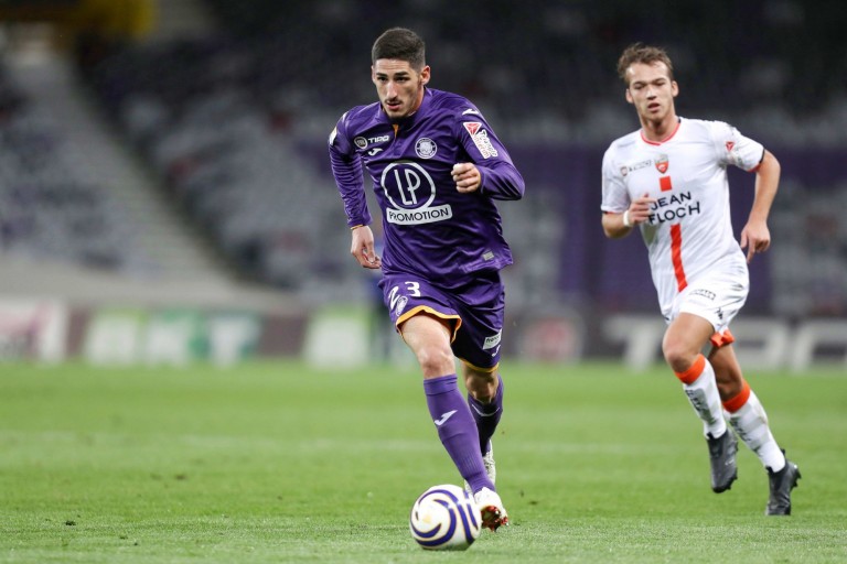 Yann Bodiger, milieu de terrain prêté par le Toulouse FC au Cardoue CF.