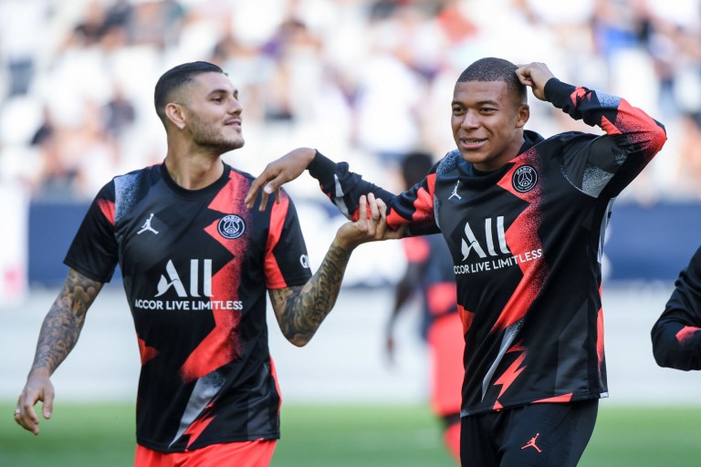 Mauro Icardi et Kylian Mbappé attaquants du PSG