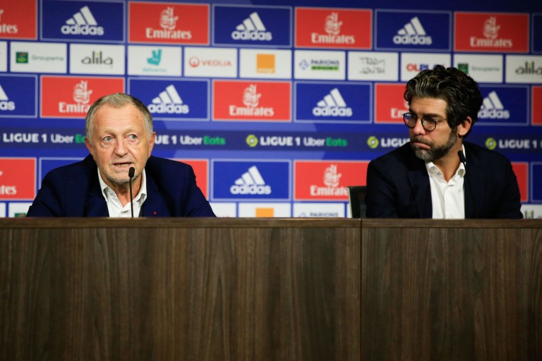 Jean-Michel Aulas et Juninho, respectivement président et directeur sportif de l'OL.