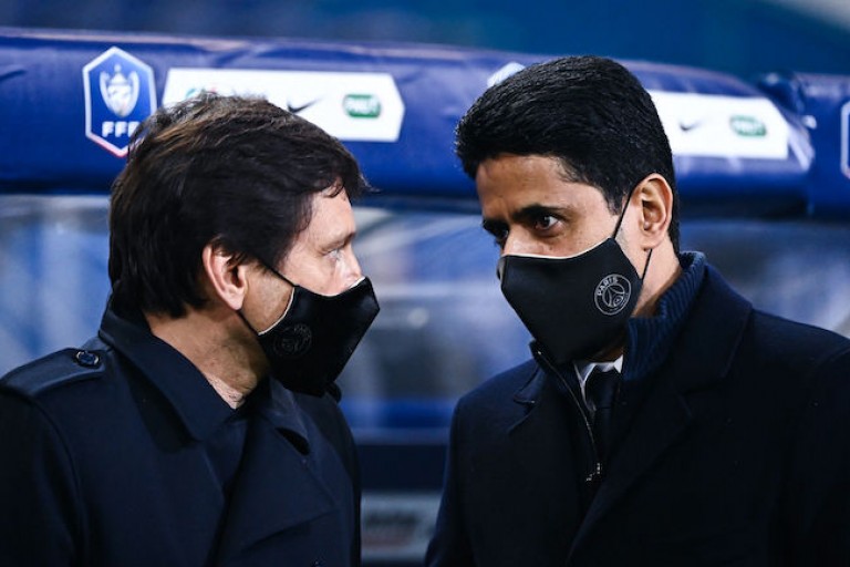 PSG Mercato : Nasser Al-Khelaïfi et Leonardo en discussions.