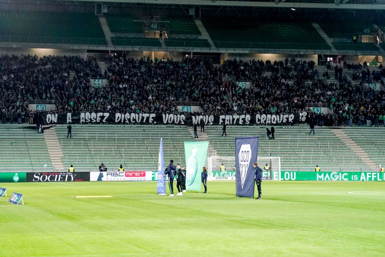 ASSE - Angers, lors de la 11e journée de Ligue 1.
