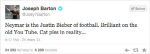 Twitter Barton neymar