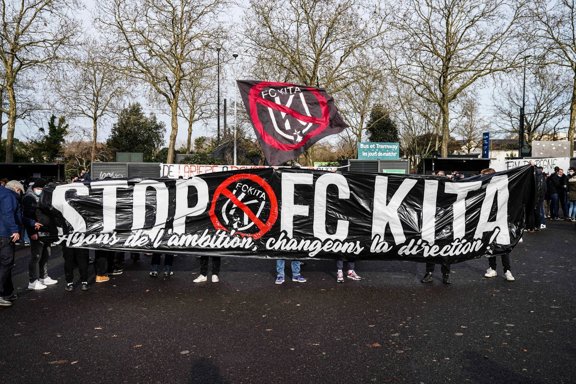 Manifestation des supporters du FC Nantes en décembre