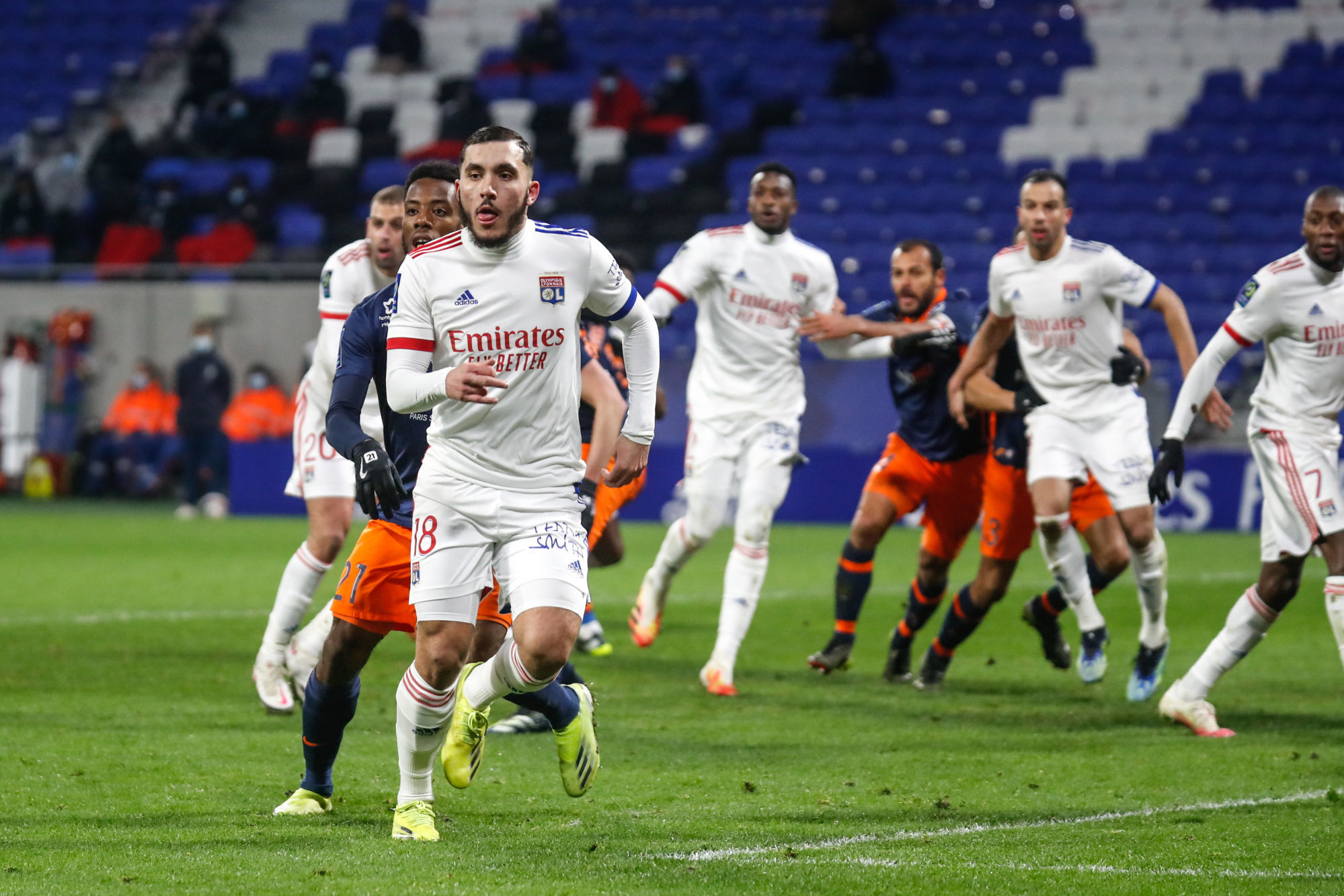 L'OL contre Montpellier J25 de Ligue 1