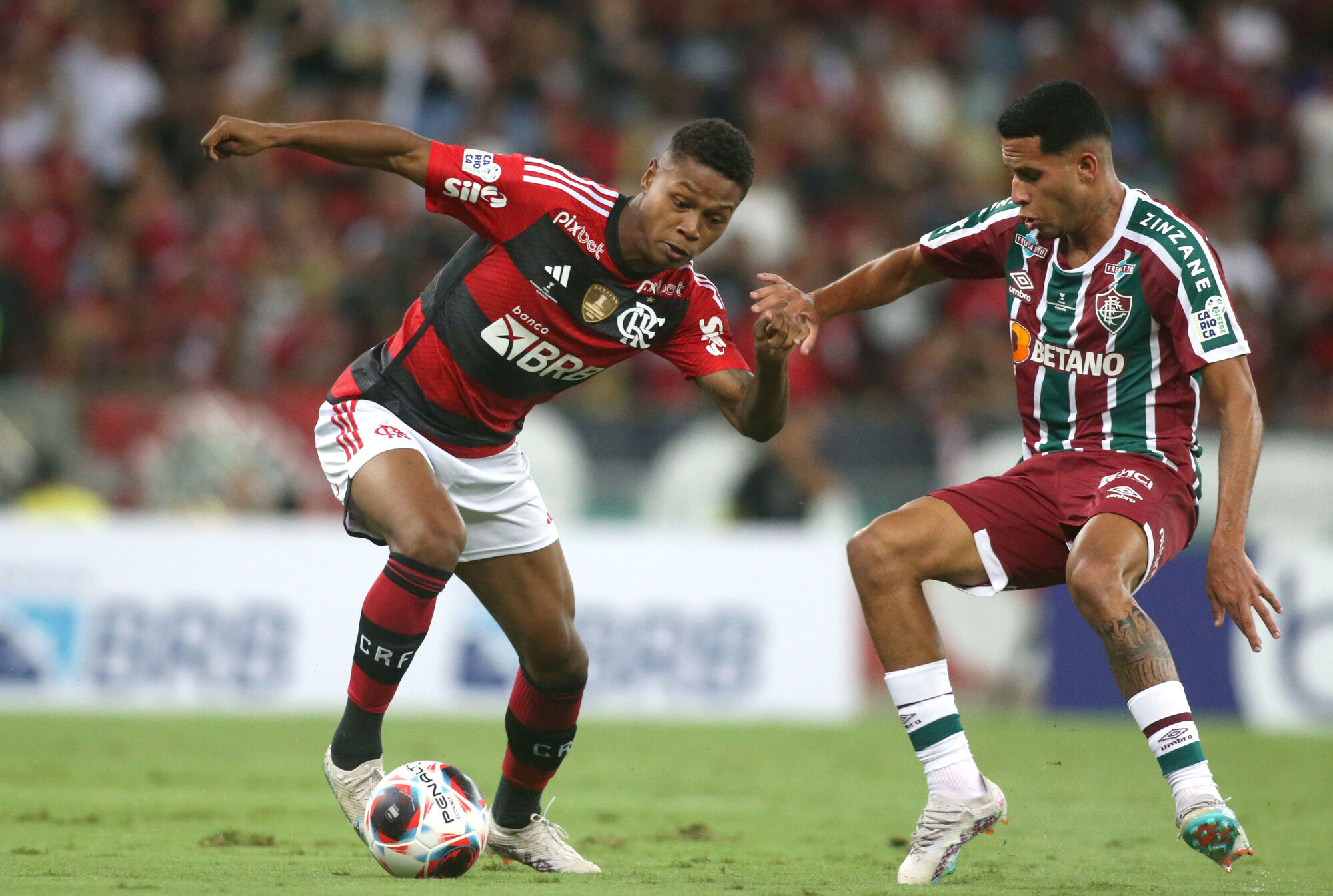 Matheus França sous le maillot de Flamengo.