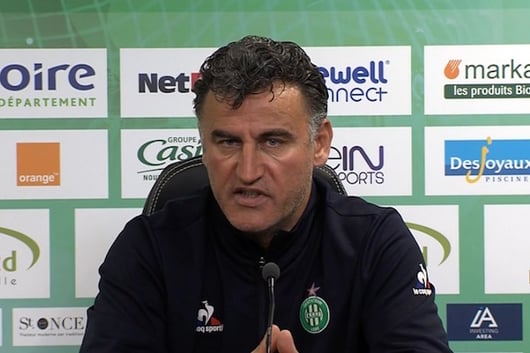 Christophe Galtier s’en est pris à l’arbitre de la rencontre FC Lorient - ASSE suite à l’expulsion de Jessy Moulin
