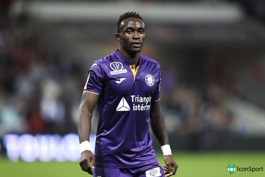 Firmin Mubele, attaquant au Toulouse FC.