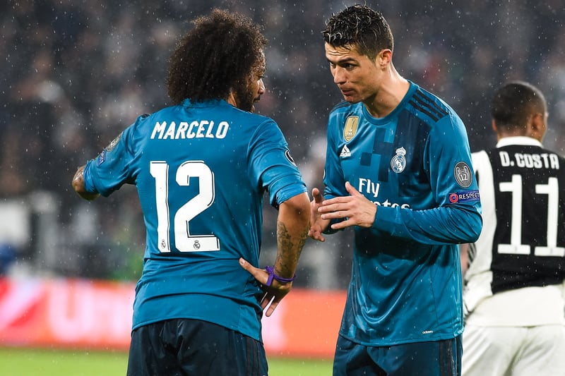 Cristiano Ronaldo  et Marcelo au Real Madrid.