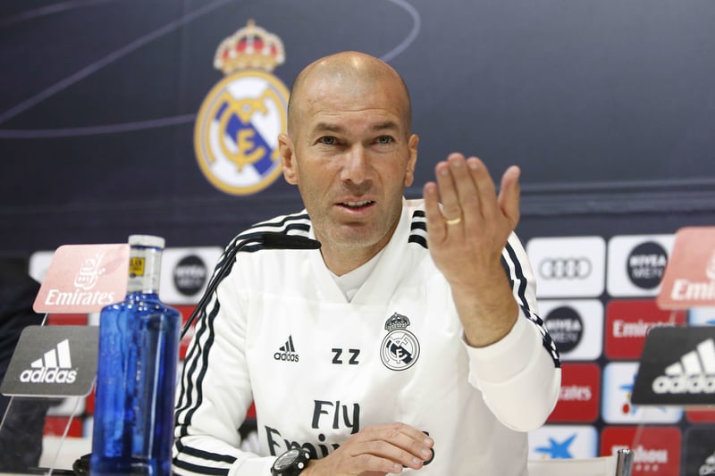 Zinedine Zidane, entraineur du Real Madrid, en conférence de presse.