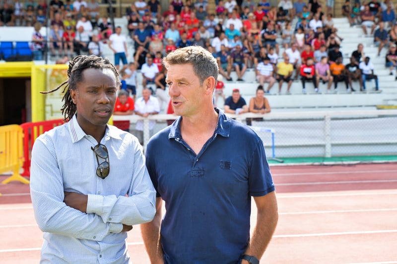 Dijon FCO : Peguy Luyindula et Stéphane Jobard, coach