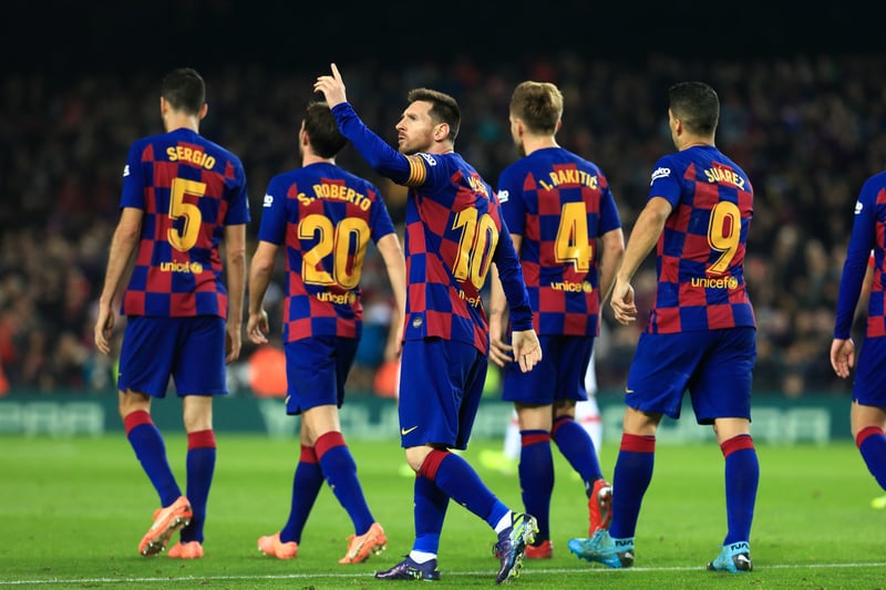 Lionel Messi et ses coéquipiers du FC Barcelone